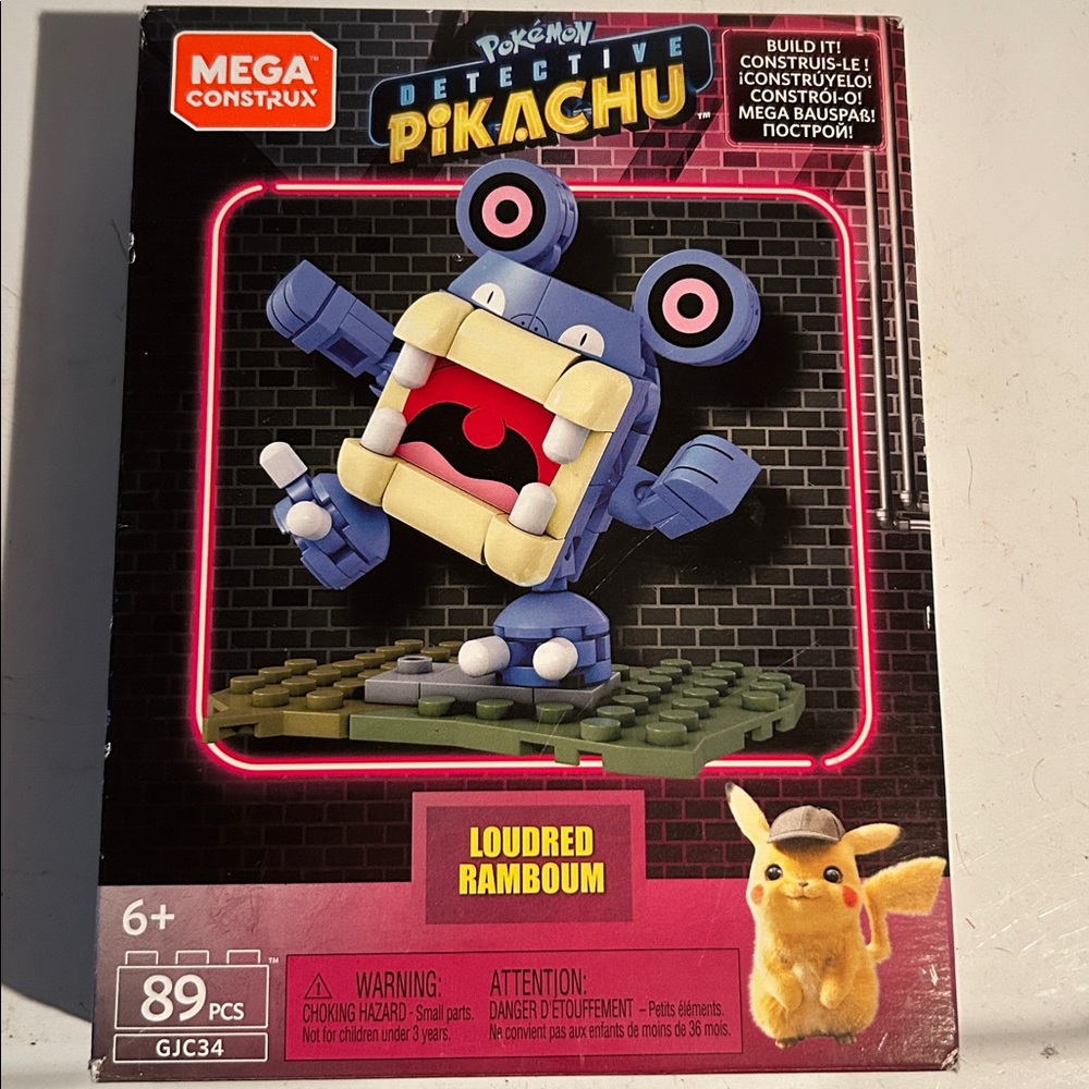 Mega Construx POKEMON Detective Pikachu 89 pc Lourdes Ramboum Building‎ Set